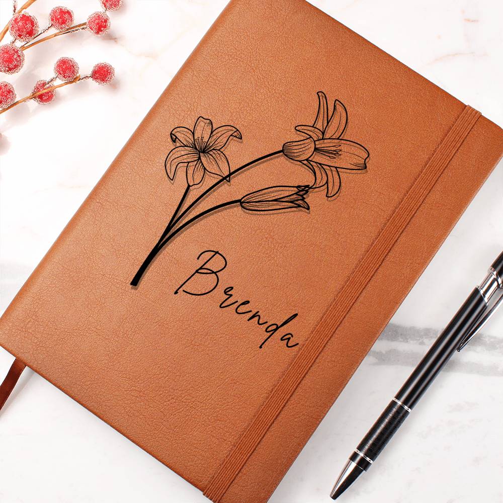 Personalized Flower Name Journal