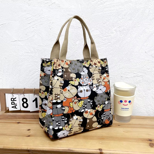  Cute Cat Pattern Handbag 